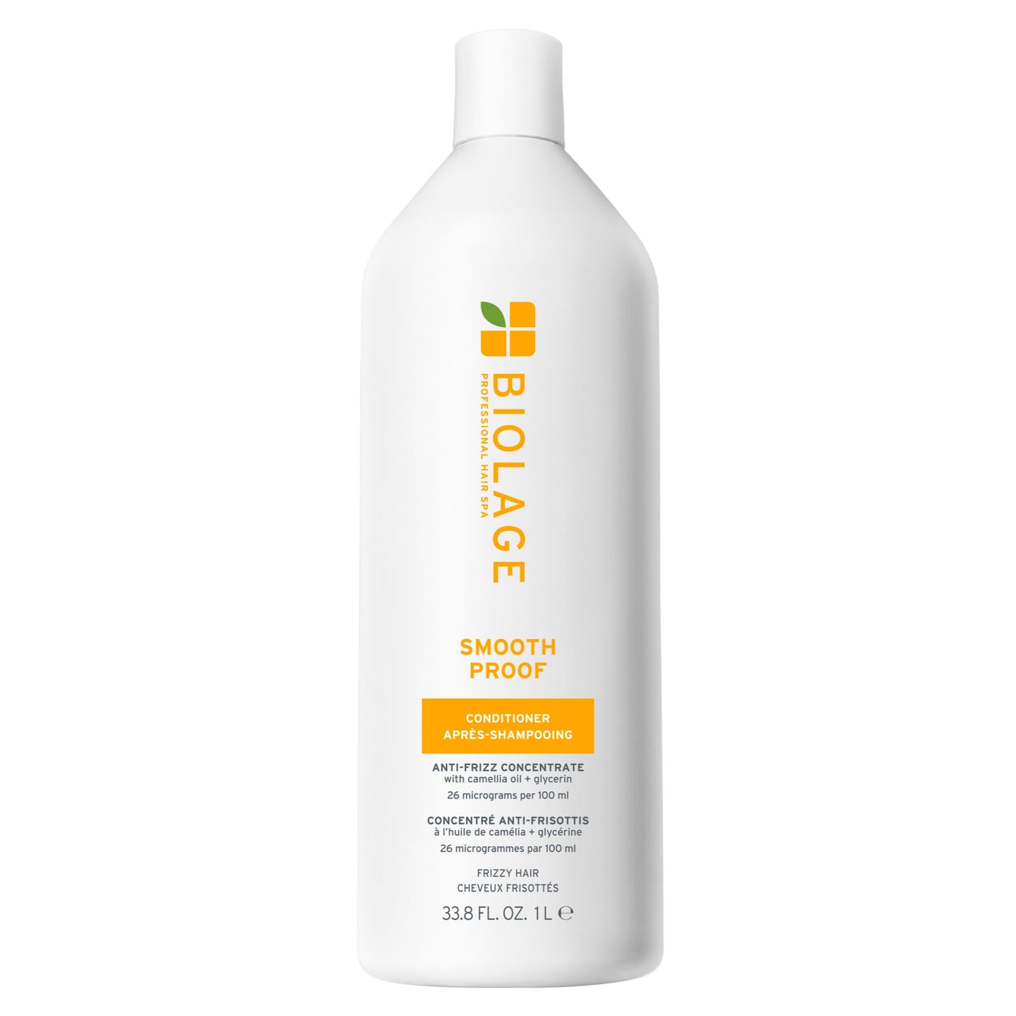 White Smoke Biolage Smooth Proof Conditioner - Nourishes & Smooths Frizzy Hair, Detangles, Hydrates and Adds Shine, Infused with micro-dosed with Camellia Oil & Glycerin, Vegan & Paraben-Free, 33.8 Fl Oz