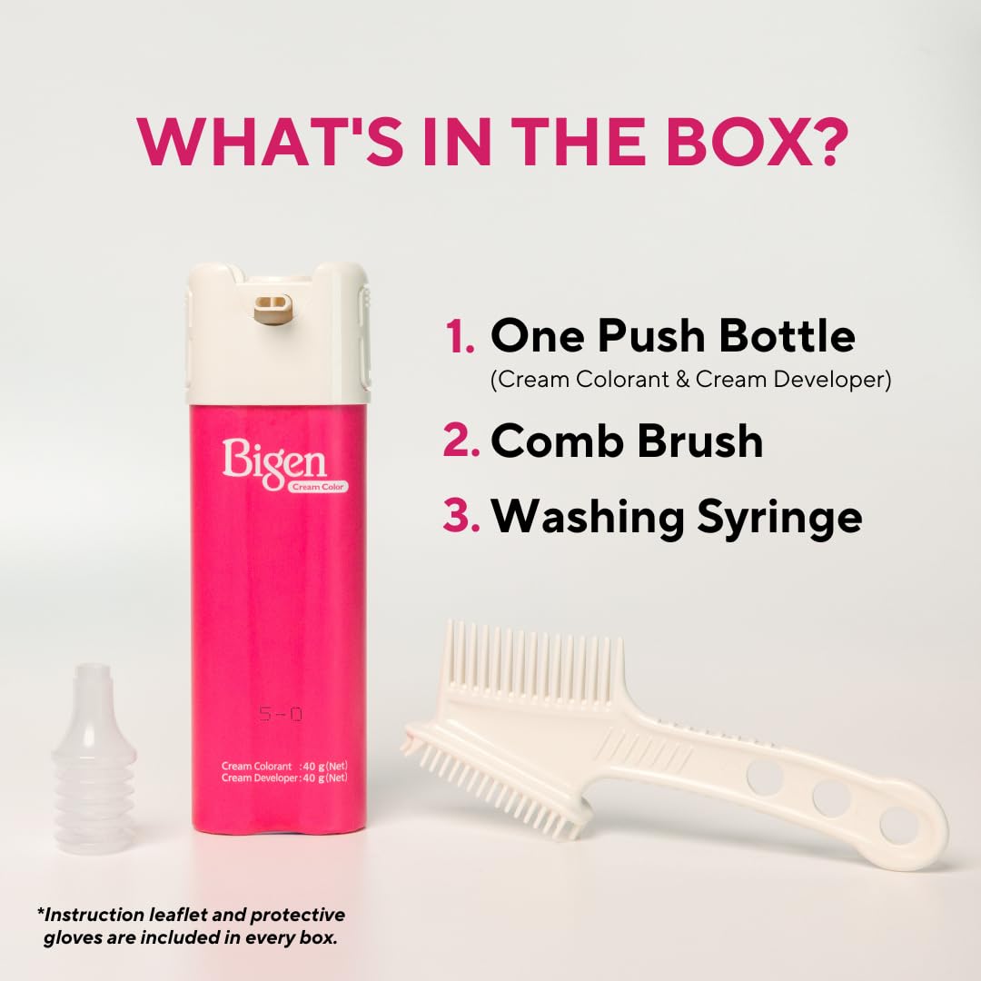 Antique White Bigen One Push 6 Darkest Brown - 2 Pack