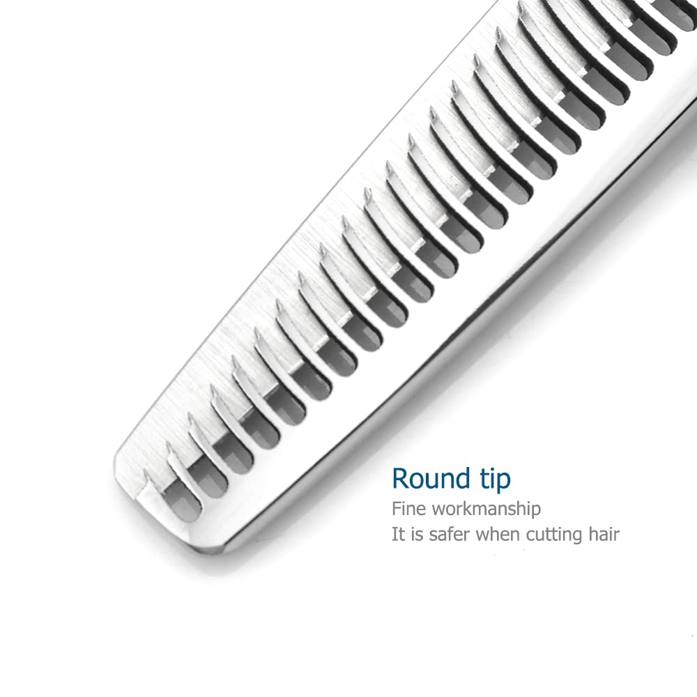 White Smoke Hair Thinning Scissors 5.75 Inch Hair Shears Professional Barber Scissors Sharp Hair Thinning Shears Convex Razor Edge 440c KINSARO for Hairdresser Barbershop or Home Use