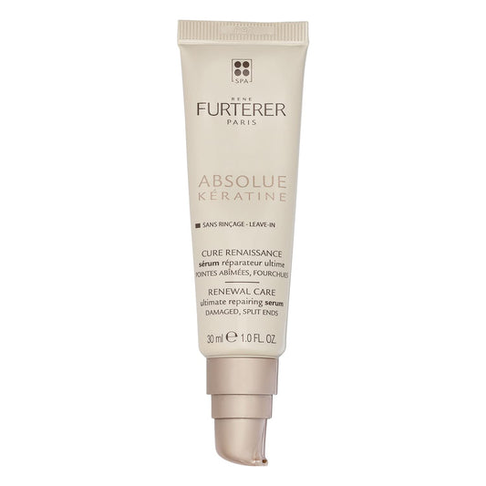White Smoke Rene Furterer Absolue Keratine Ultimate Repair Split End Serum - For Damaged, Over-Processed Hair - Repair & Restore, 1 fl. oz.