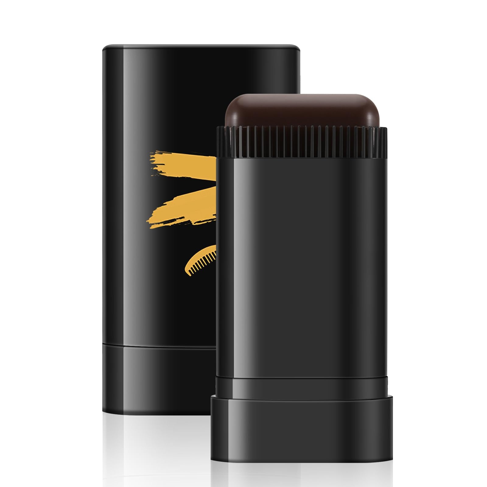 Dark Slate Gray Boobeen Root Touch Up Hair Color Stick，Blendable Hairline Powder for Gray Coverage，Long Lasting Root Cover Up & Thinning Edges,Natural Finish for Women & Men