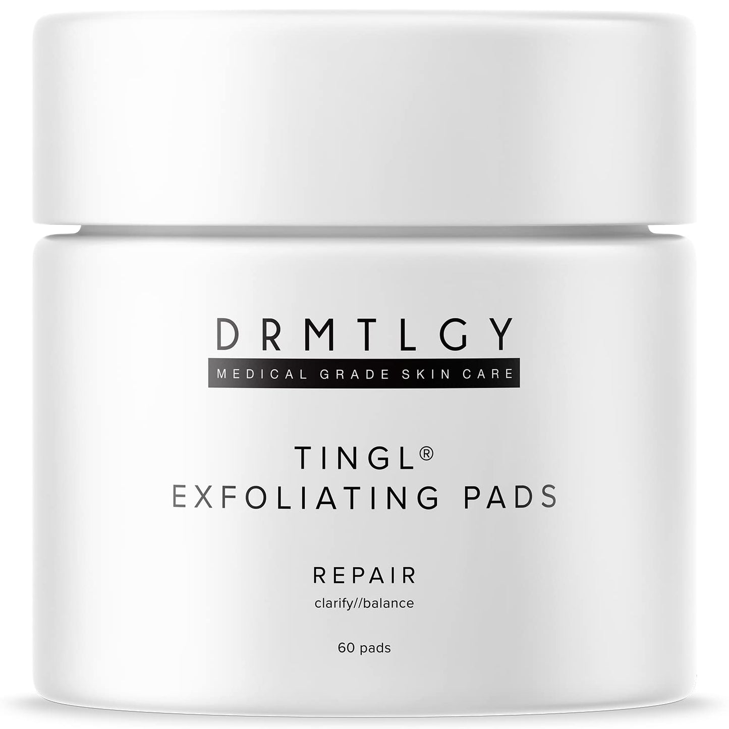 Lavender DRMTLGY Tingl Exfoliating Face & Body Pads – Glycolic, Lactic & Salicylic Acid for Acne, Pores, Blackheads & Wrinkles – AHA BHA Toner Pads for Oily Skin, Anti-Aging, FSA/HSA Eligible – 60 Count