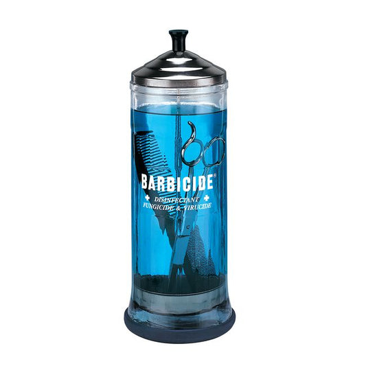 White Smoke BlueCo Brands Barbicide Disinfecting Jar