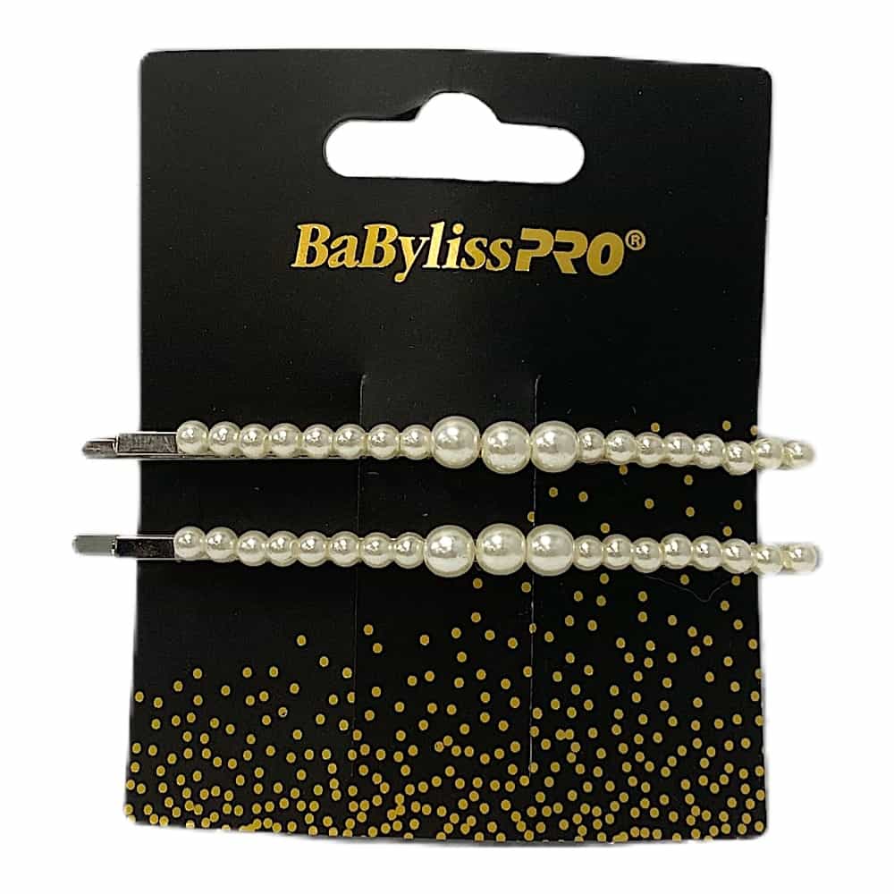 Black BaBylissPRO Pearl Hair Pin 2PK BESSOHA2UCC 42534
