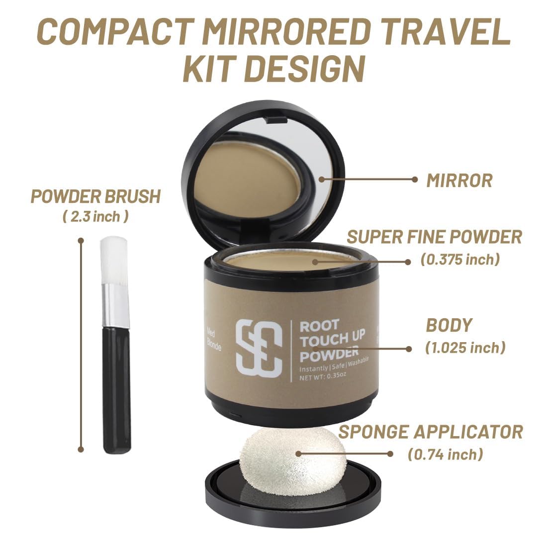 White Smoke SOVONCARE Instantly Hairline Powder, Hairline Shadow Gray Hair Coverage Touch Up Hair Powder for Thinning Hair for Women Hair Root Touch Up Powder Hair Root Cover Up Conceals Hair Loss Dark Brown