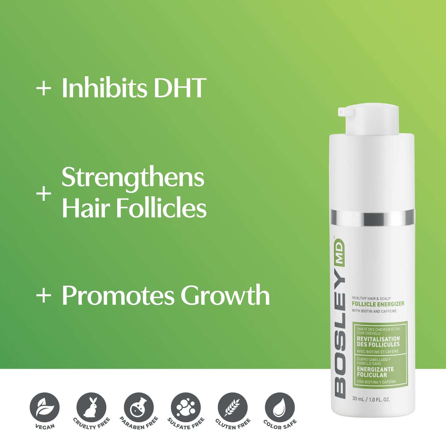 Yellow Green Bosley Hair Rejuvenation System - Hair ReGrowth System