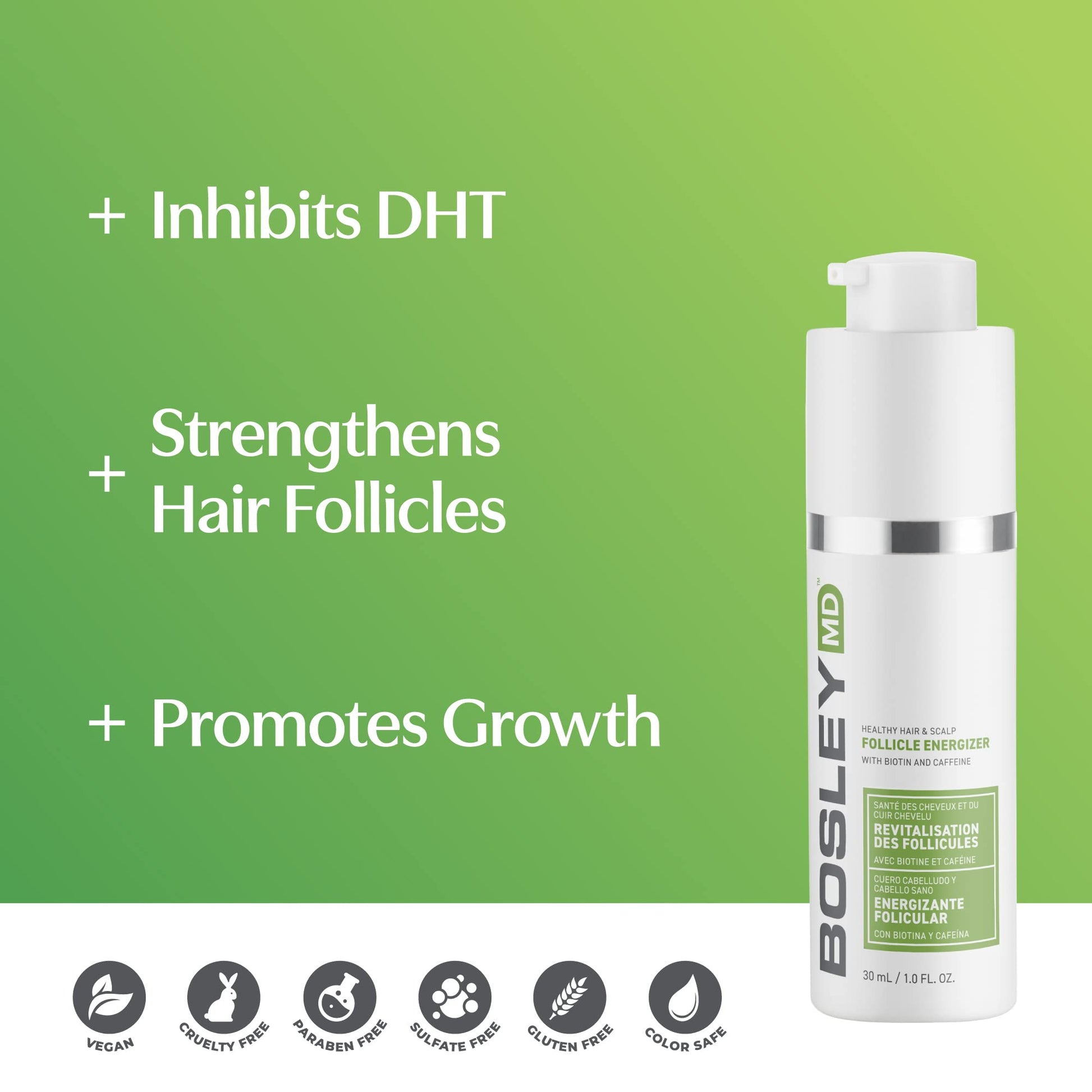 Yellow Green Bosley Hair Rejuvenation System - Hair ReGrowth System