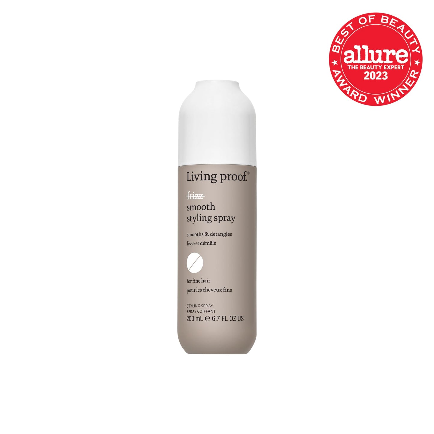 White Smoke Living proof No Frizz Smooth Styling Spray