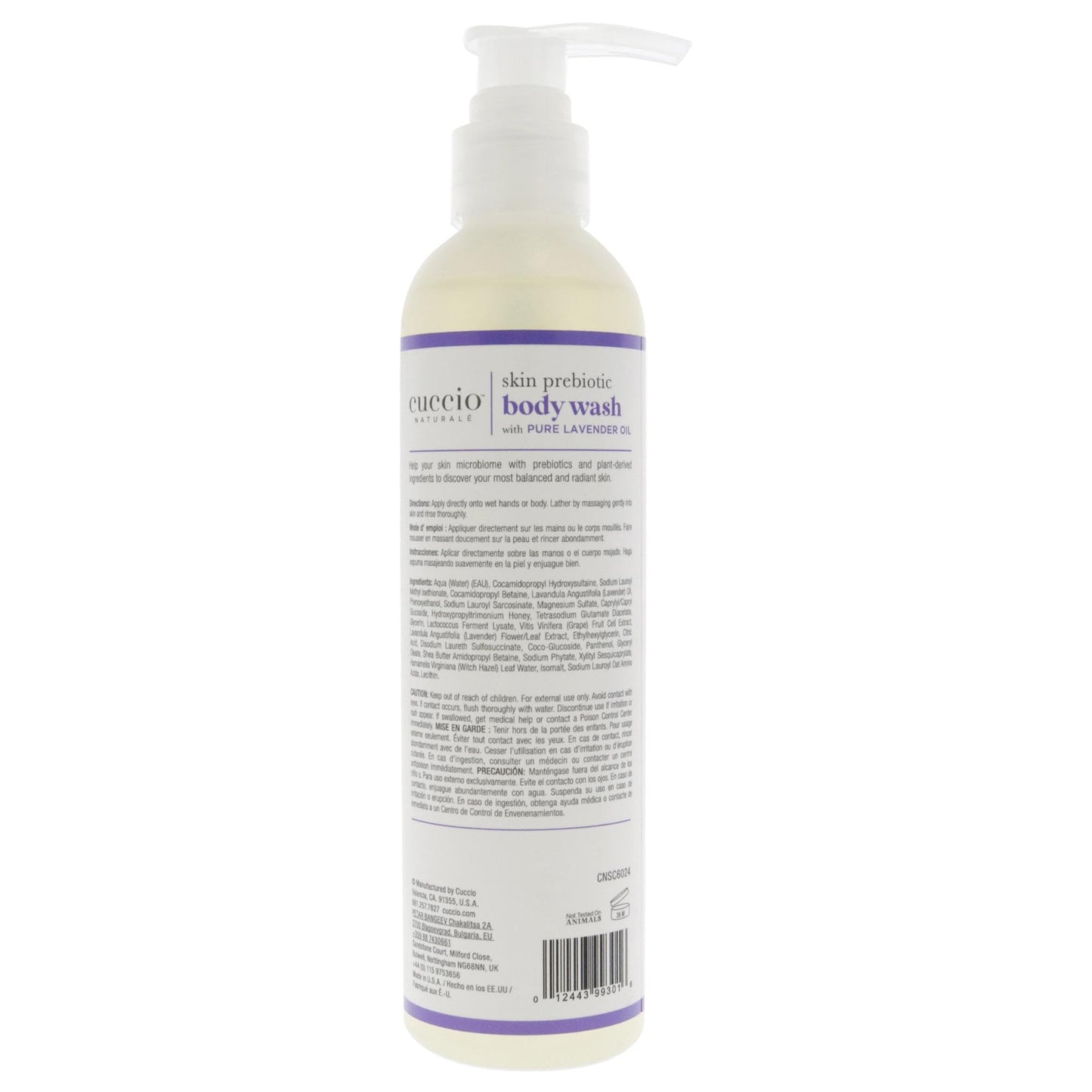 Gray Cuccio Naturale Skin Prebiotic Body Wash - Lavander Body Wash Unisex 8 oz