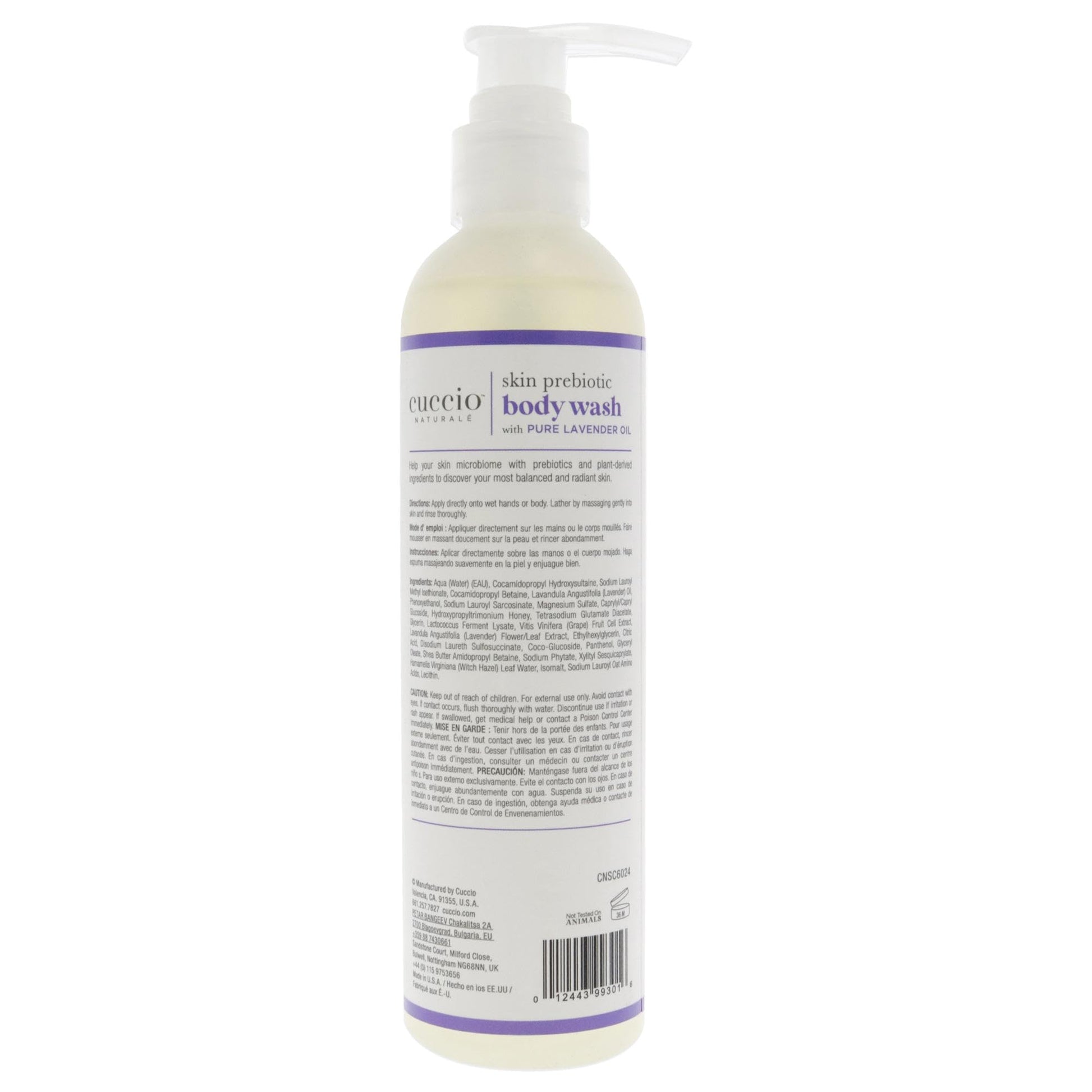 Gray Cuccio Naturale Skin Prebiotic Body Wash - Lavander Body Wash Unisex 8 oz