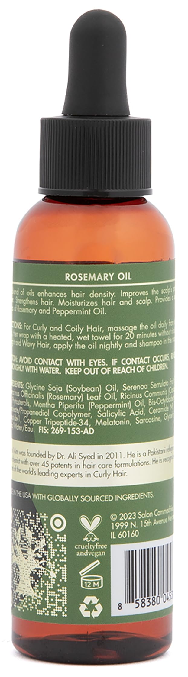White Smoke As I Am Rosemary Oil - 2 oz - Hair Density Serum - with Biotin & Saw Palmetto