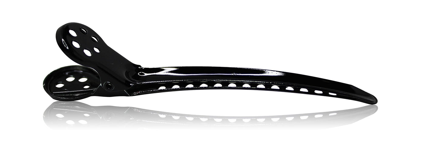 White Smoke Framar Black Tight Tension Clips For Hair - Set of 4 Professional Hair Clips – Metal Hair Clips for Styling, Stylist Supplies, Hairclips, Hairstylist Essentials - Extra Tight & Durable