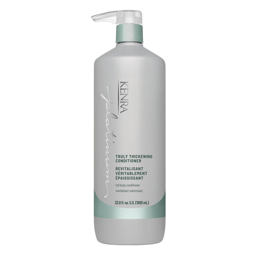 Gray Kenra Platinum Truly Thickening Conditioner | Volumizing + Fuller-Looking Hair | Adds Body | Lightweight | for Fine & Thin Hair | Sulfate Free | Color Safe 33.8oz