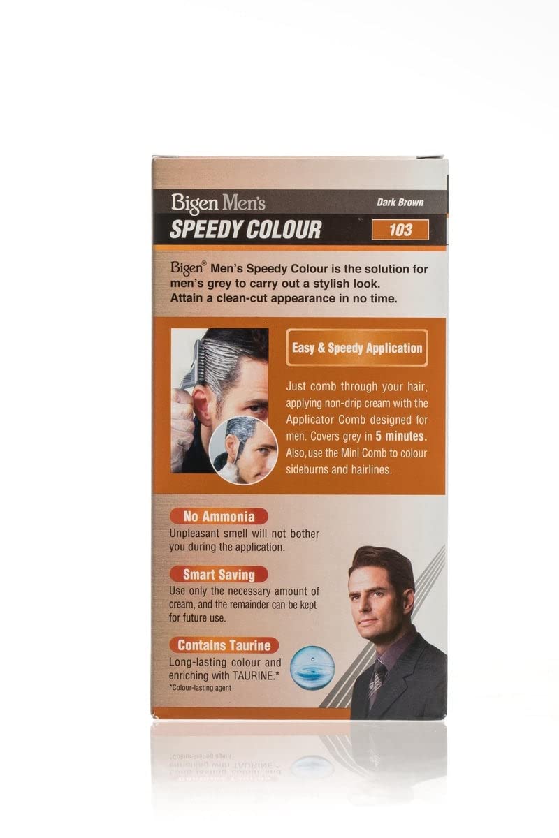 Rosy Brown Bigen Men's Speedy Permanent Hair Colour Dark Brown