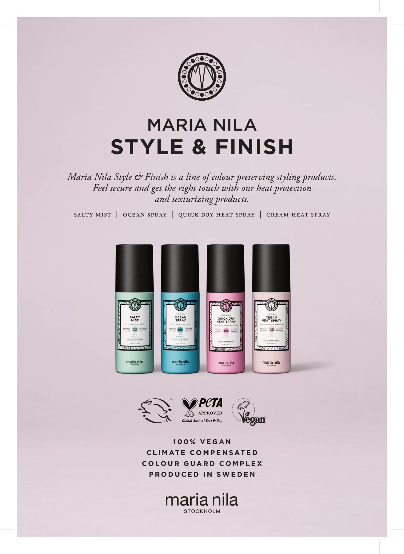 Thistle Maria Nila Quick Dry Heat Spray, Minimizes Drying Time, 100% Vegan & Sulfate/Paraben free, 5.1 Fl Oz
