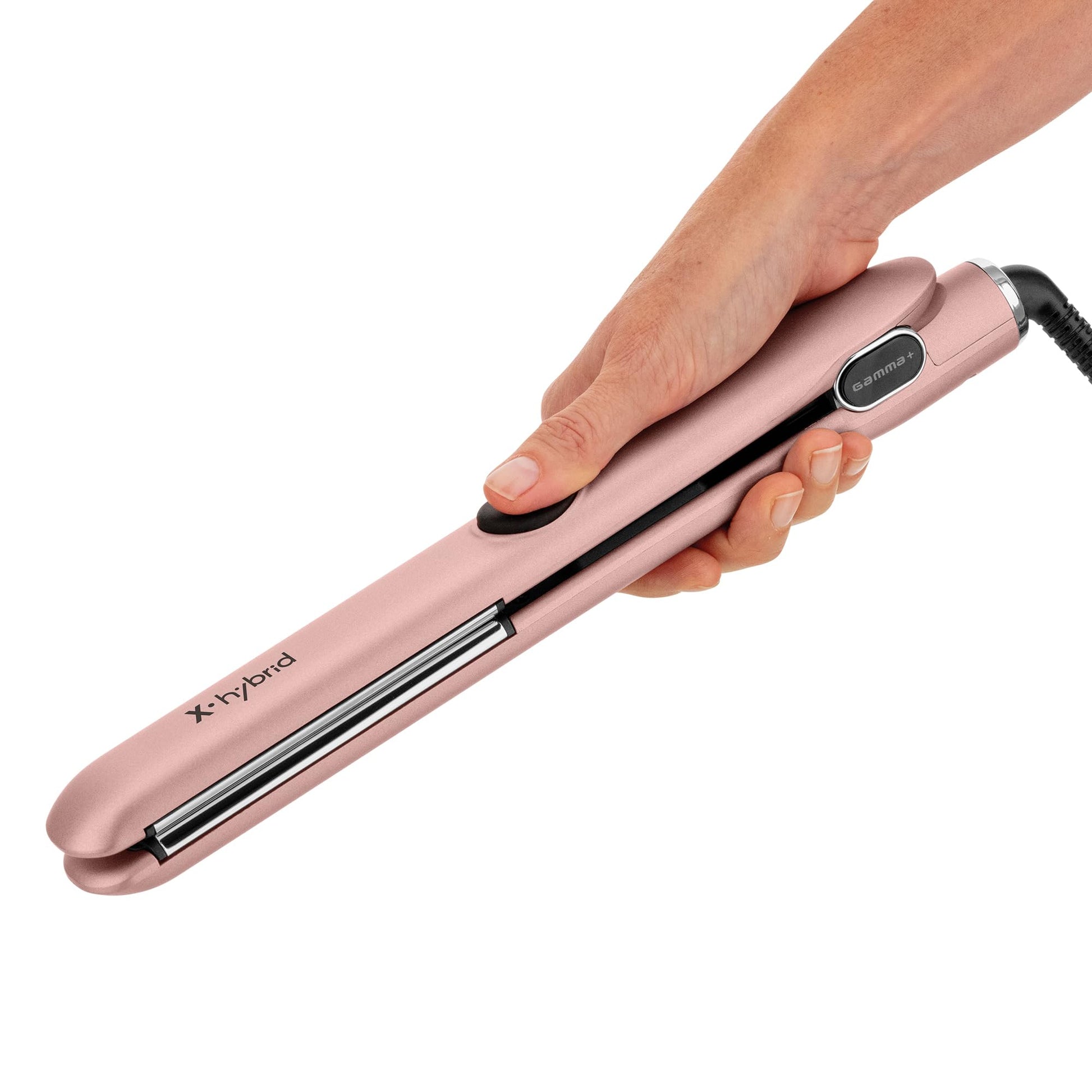 White Smoke GAMMA+ X-Hybrid 1” Titanium Flat Iron – Italian-Designed Professional Hair Straightener, 450°F High Heat, Floating Plates for Frizz-Free Styling & Keratin Treatments
