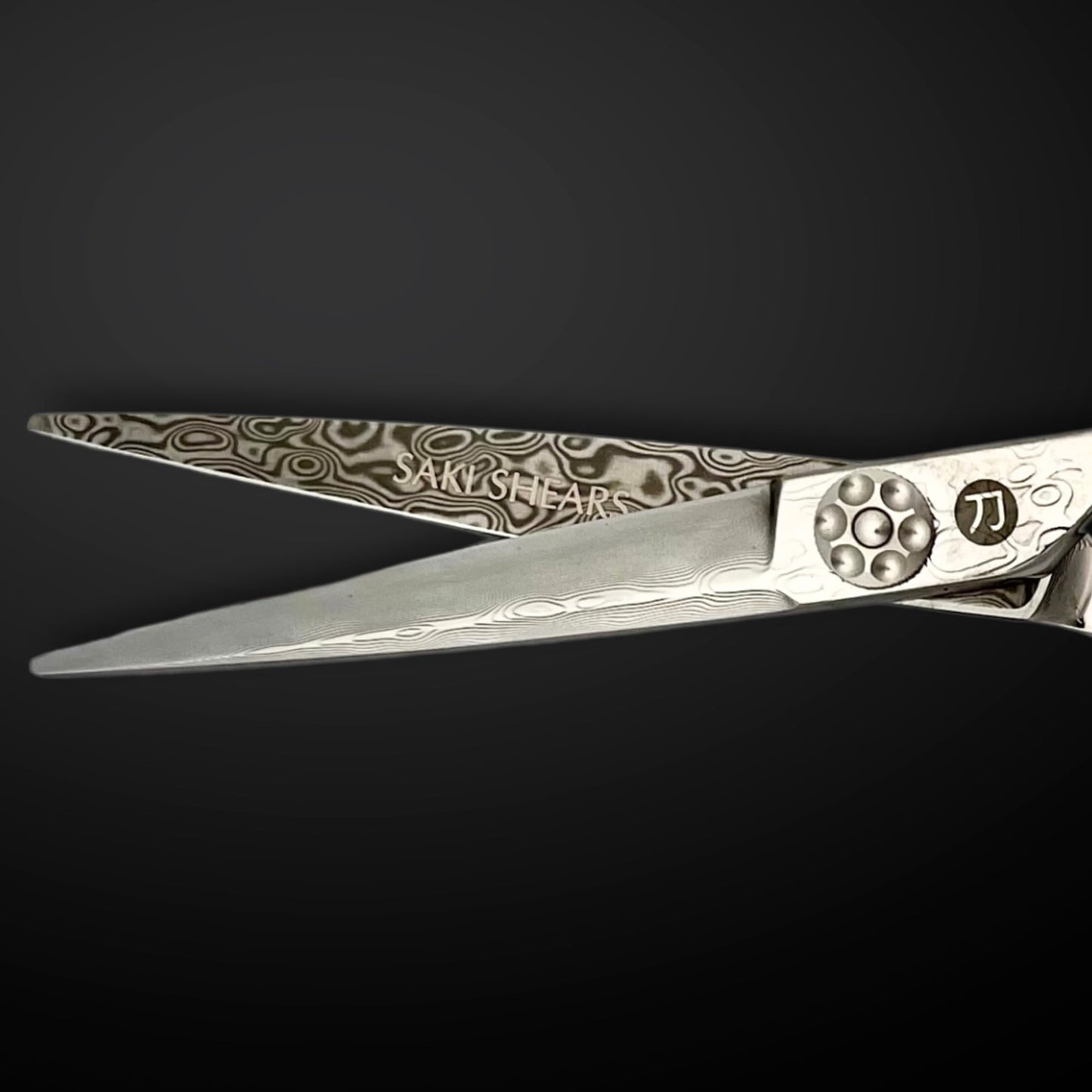 Black 6 Inch Hair Cutting Shears Made From Damascus Steel - Saki Kanzen - For Professional Haircutting - Wet or Dry Hair