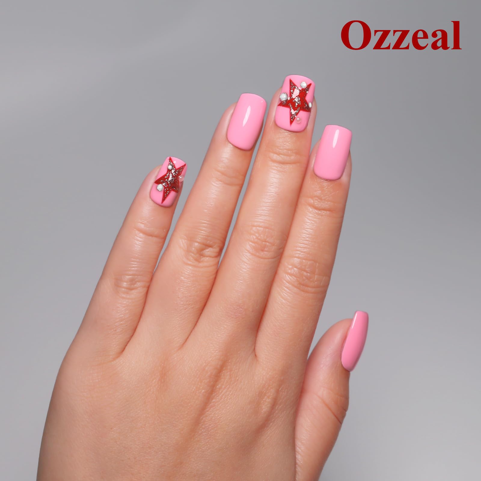 Dark Gray Ozzeal Gel Polish, 0.5 Fl Oz Baby Pink Gel Nail Polish Spring Summer Soak off LED UV Gel Nail Polish Art Starter Manicure Salon DIY Nail Gel Polish