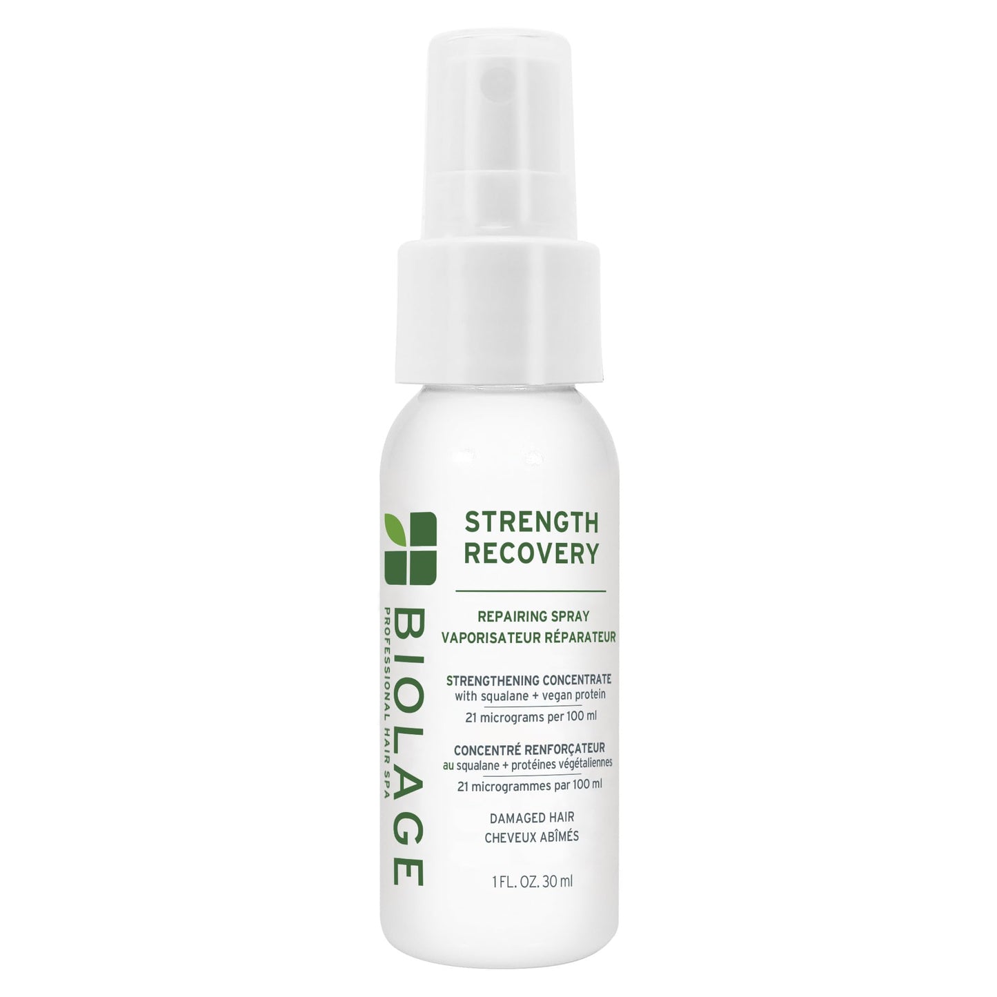 Lavender Biolage Strength Recovery Repairing Spray - Leave-In Treatment, Strengthens & Repairs Damaged Hair, Heat Protectant, Detangling Leave-In Treatment, With Olive Squalane & Vegan Proteins, 1 Fl Oz