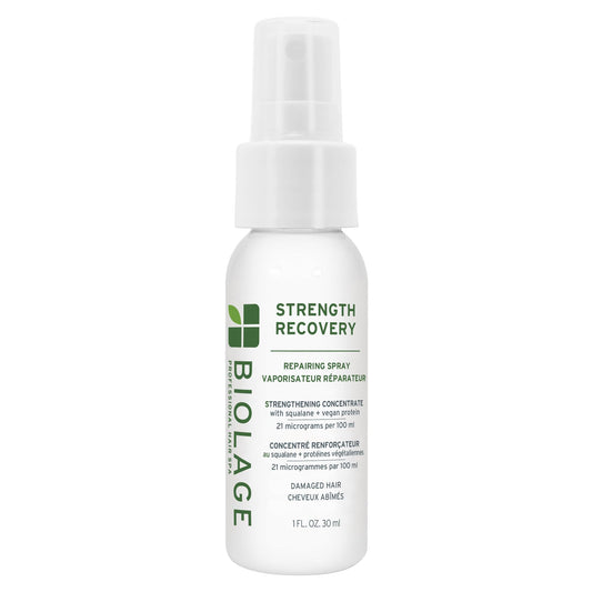 Lavender Biolage Strength Recovery Repairing Spray - Leave-In Treatment, Strengthens & Repairs Damaged Hair, Heat Protectant, Detangling Leave-In Treatment, With Olive Squalane & Vegan Proteins, 1 Fl Oz