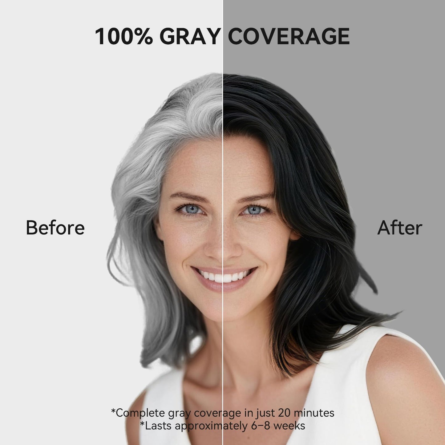 Lavender Limer Black Hair Dye Shampoo for Gray Hair, 3-in-1 Color Shampoo, 6 Herbal Extracts, 100% Grey Coverage, Non-Staining, 6-8 Weeks Lasting, for Women & Men, Shampoo para Pintar el Cabello, 460ml