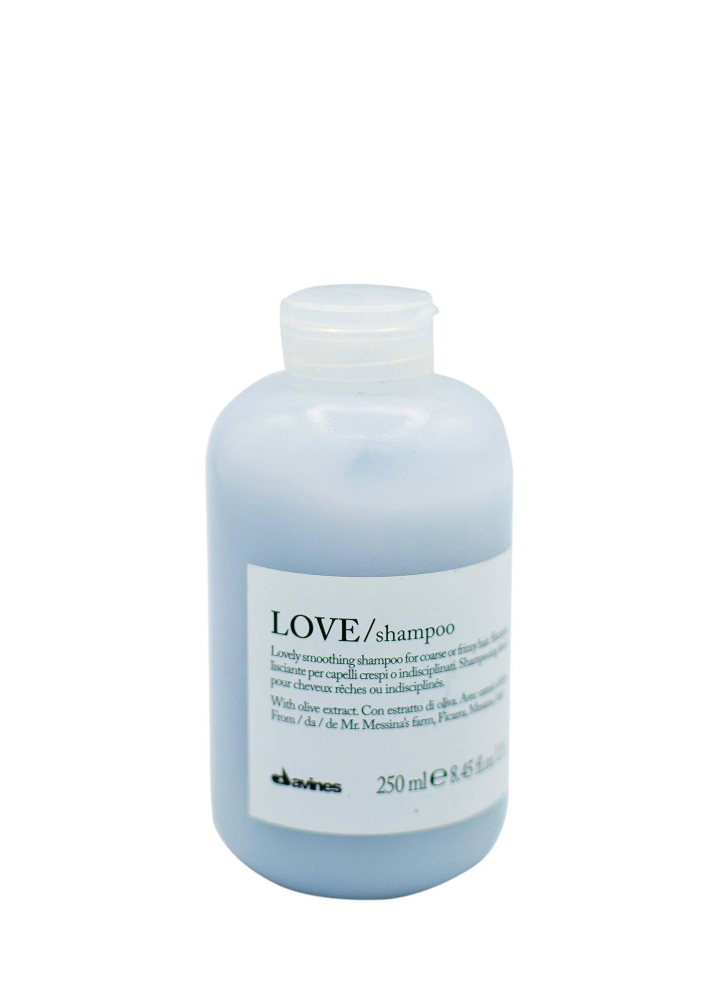 Light Gray Davines LOVE Smoothing Shampoo | for Curly and Unruly Hair, Frizzy Hair | Smoothing Hair Products with Olive Extract | 8.45 Fl Oz