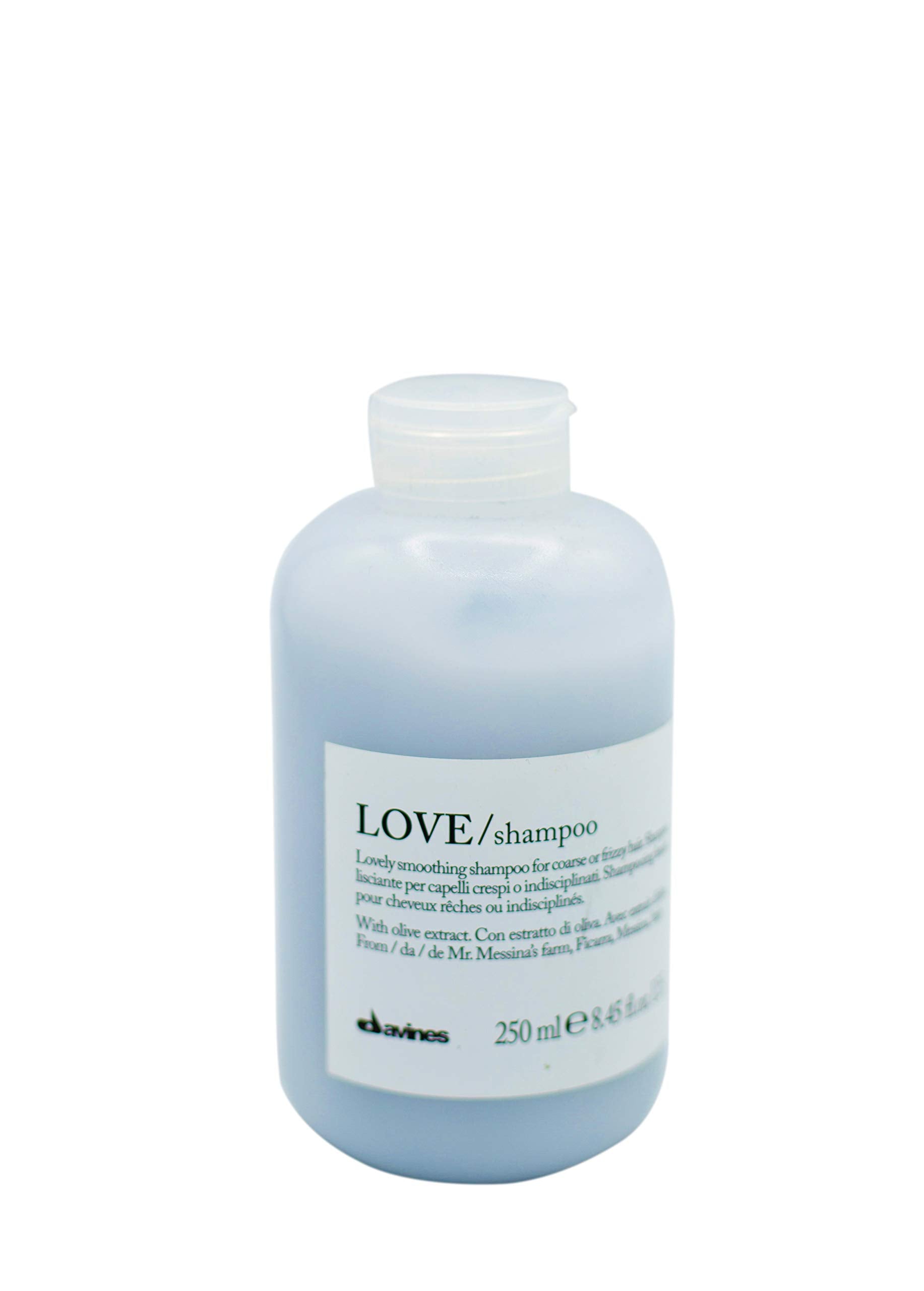 Light Gray Davines LOVE Smoothing Shampoo | for Curly and Unruly Hair, Frizzy Hair | Smoothing Hair Products with Olive Extract | 8.45 Fl Oz