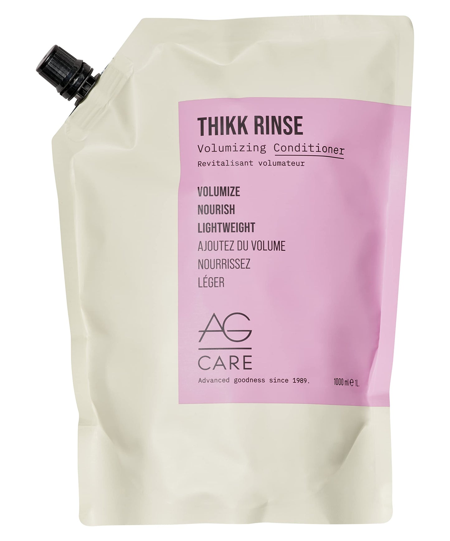 Light Gray AG Care Thikk Rinse Volumizing Conditioner, Volumize and Nourish Hair - Exclusive Regenerative Complex, 33.8 Fl Oz