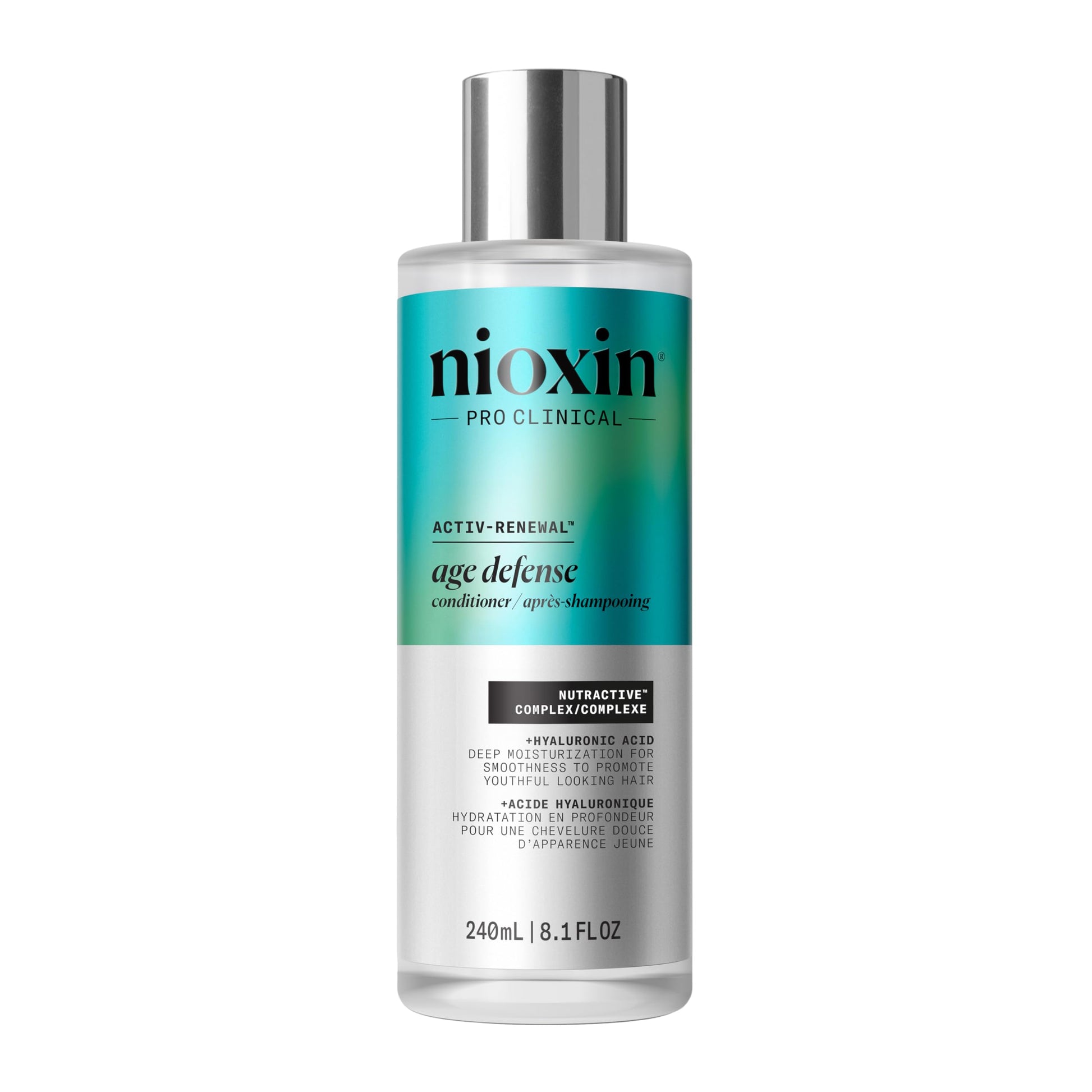 White Smoke NIOXIN Age Defense Conditioner for Aging Hair | Strengthening Conditioner with Hyaluronic Acid | 8.1 Fl Oz | 240mL