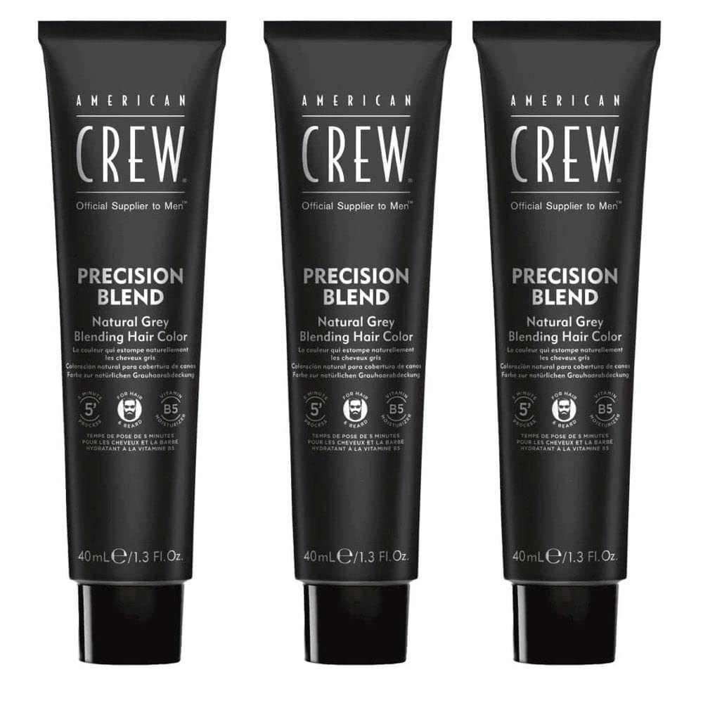 White Smoke American Crew Men's Temporary Hair Color, Temporary Hair Dye, Natural Gray Coverage, Dark, 1.35 Fl Oz