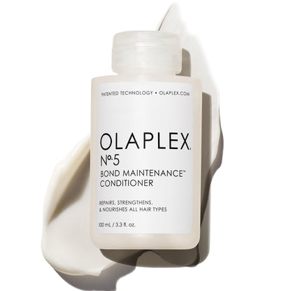 White Smoke Olaplex Nº.5 Bond Maintenance™ Hair Strengthening Conditioner: Repairs Damage & Defend Against Future Breakage | Reduce Frizz | For Coily, Curly, Straight, and Wavy, 100 mL / 3.3 Fl. Oz.