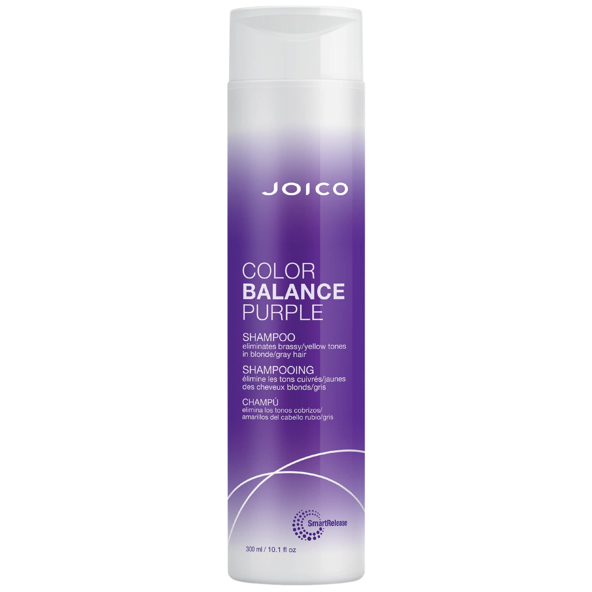 Light Gray Joico Color Balance Purple Shampoo | For Cool Blonde, Gray Hair | Eliminate Brassy Yellow Tones | Boost Color Vibrancy & Shine | UV Protection | With Rosehip Oil & Green Tea Extract | 10.1 Fl Oz