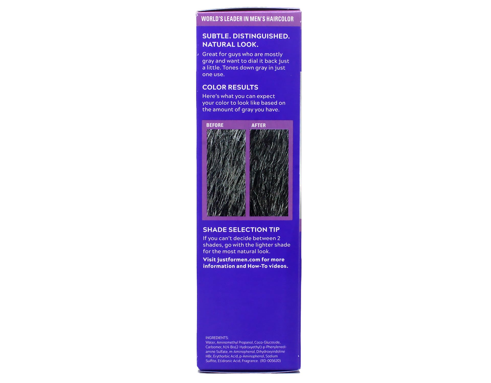 Dark Slate Blue Just for Men Hair Color - Touch of Gray, Black-Gray. 3 Pack