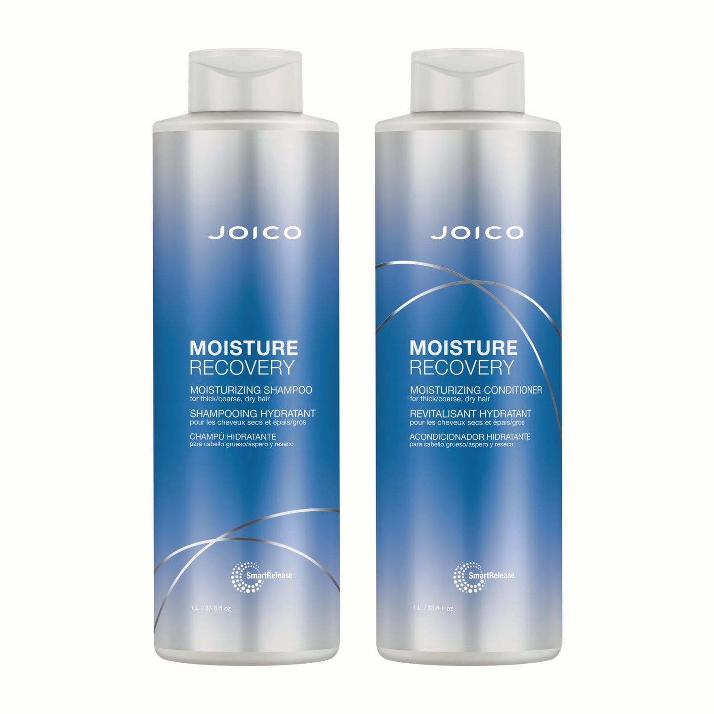 White Smoke Joico Moisture Recovery Moisturizing Shampoo & Conditioner | For Thick, Coarse, Dry Hair | Restore Moisture, Smoothness, Strength, & Elasticity | Reduce Breakage | With Jojoba Oil & Shea Butter