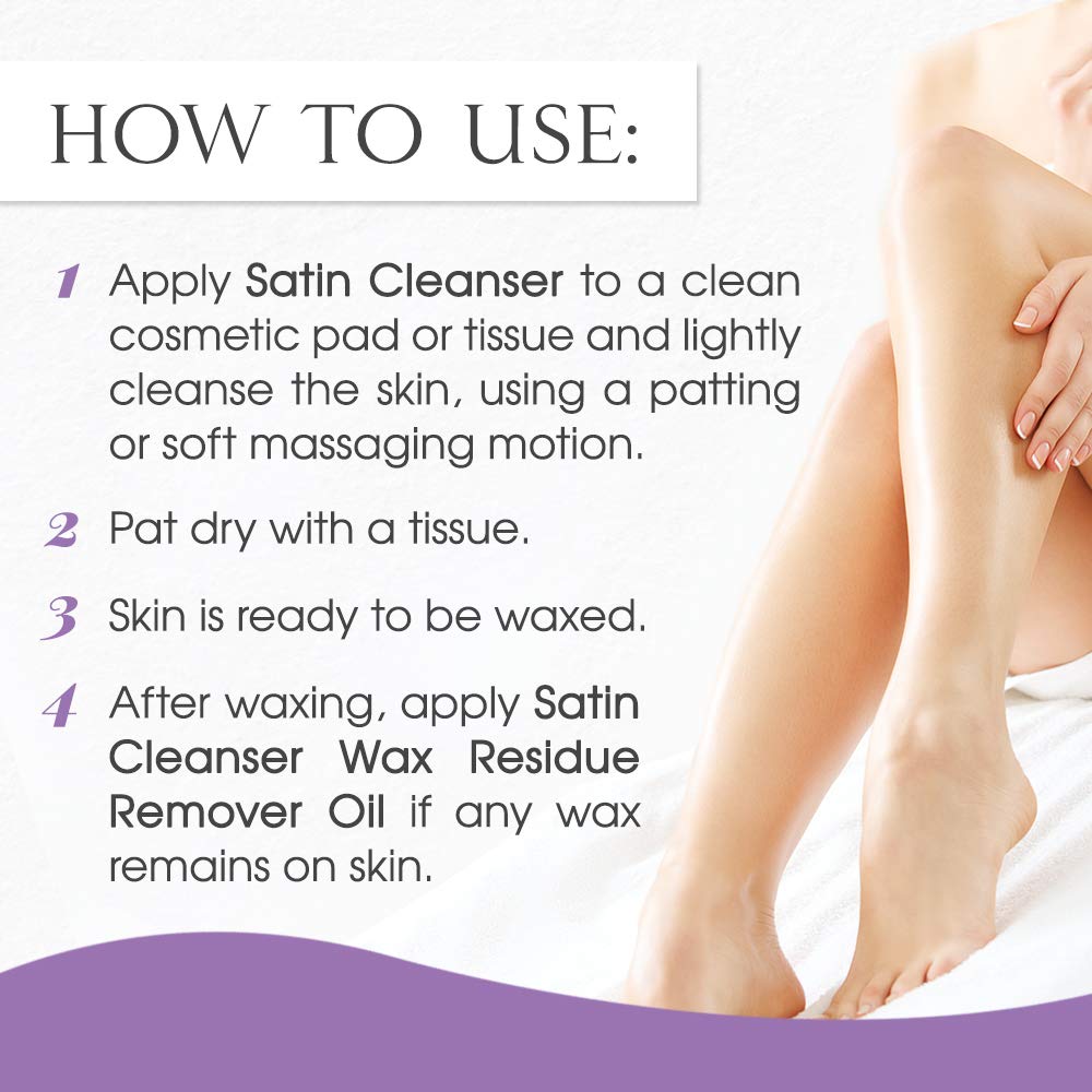 White Smoke SATIN SMOOTH Pre Wax Cleanser - Antiseptic Formula for Pre Wax Hair Removal Skin Prep, Deep Cleansing & Irritation-Free Waxing, AfterWax Care, 16 oz