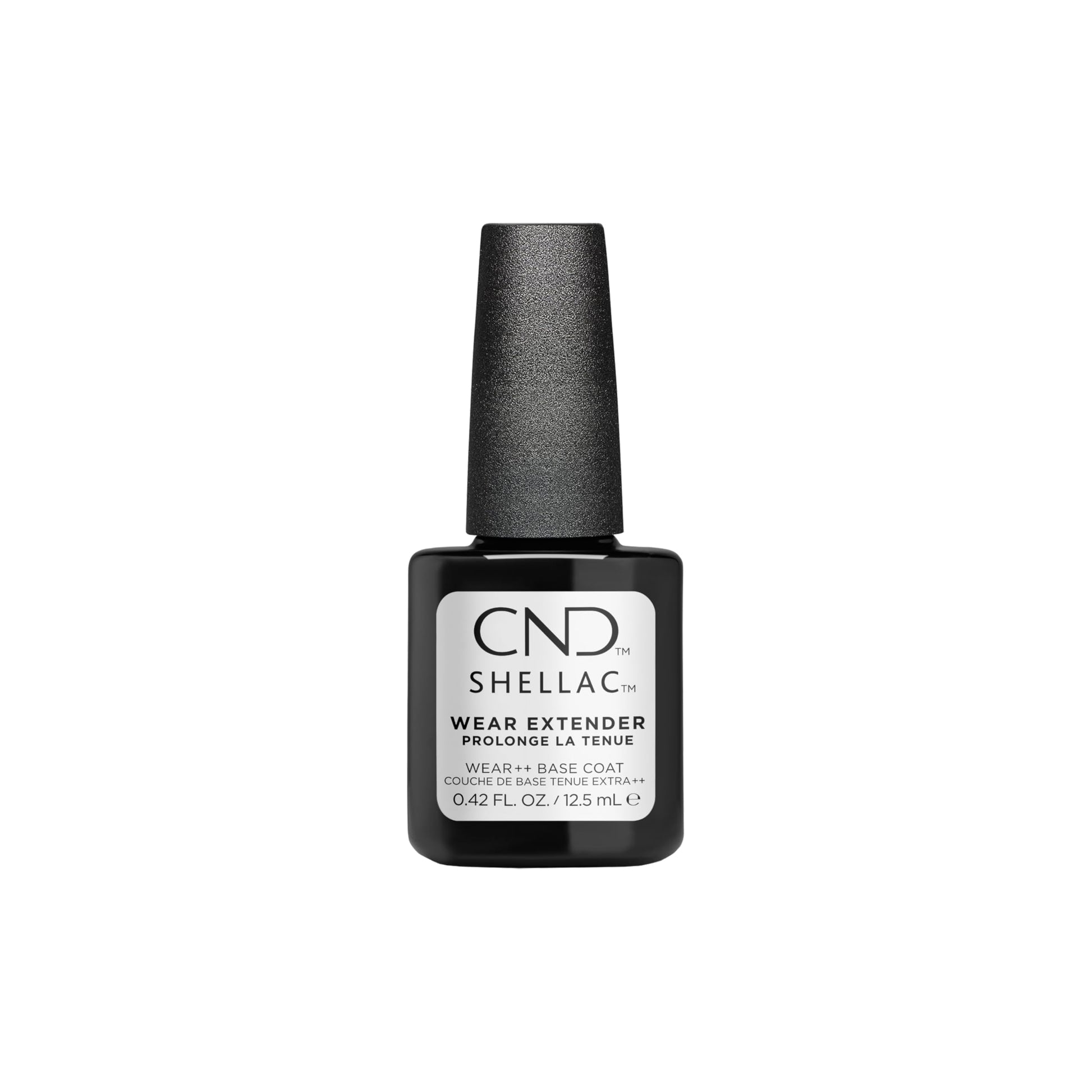 White Smoke CND Shellac Gel Nail Polish Wear Extended Base Coat, First Step Adhesive Layer for Longwear NailPaints with No Nail Damage, 0.42 fl oz