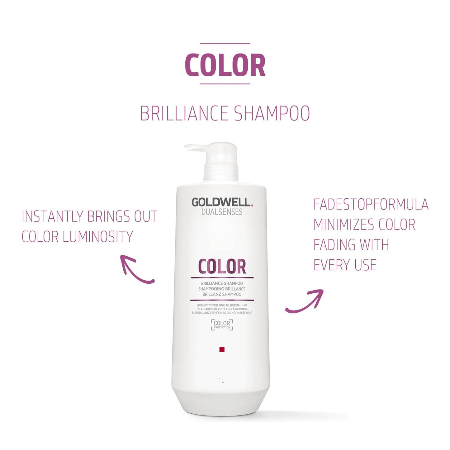 White Smoke Goldwell Dualsenses Color Brilliance Shampoo 1L
