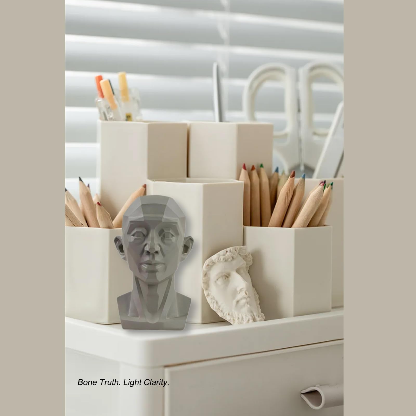 Dark Gray Planar Head Model Drawing Mannequin Artists Learn Planes of Face Human Manikin Head for Medical and Artistic Drawing Skecthing Painting