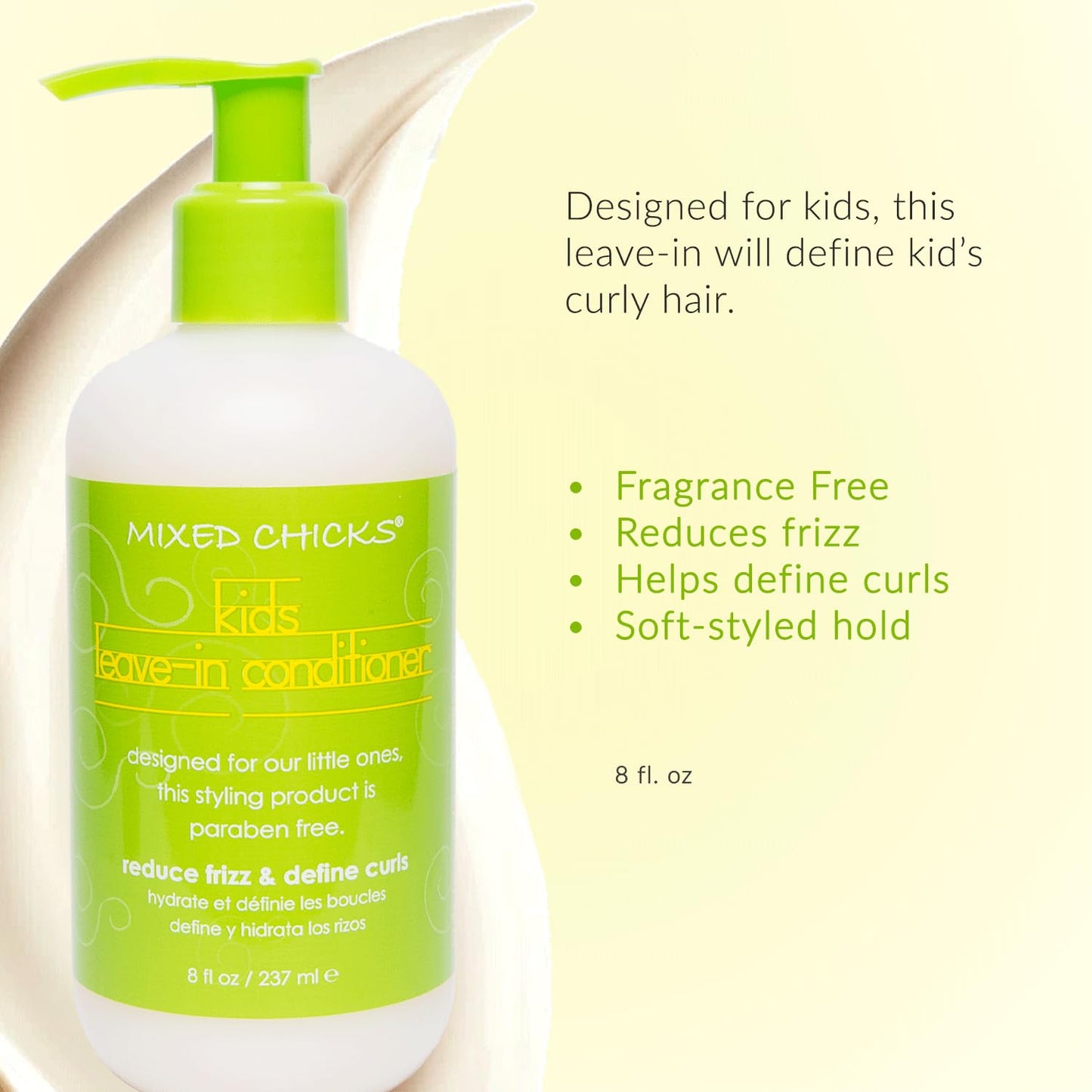 Beige Mixed Chicks Kid's Quad Pack - Shampoo, Conditioner, Leave-in Conditioner, Tangle-Tamer, 8 fl.oz (Pack of 4)