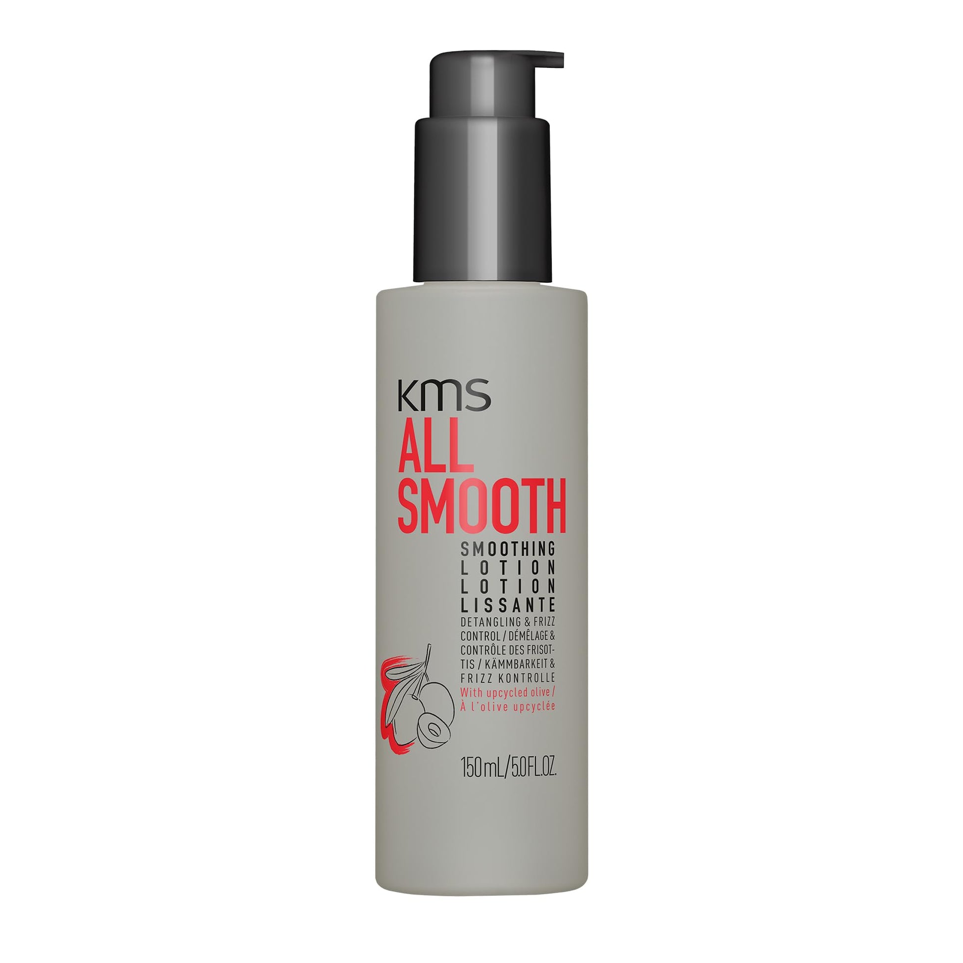 Dark Gray AllSmooth Smoothing Lotion, Lightweight Leave-In for Fine to Thick Hair, 150ml