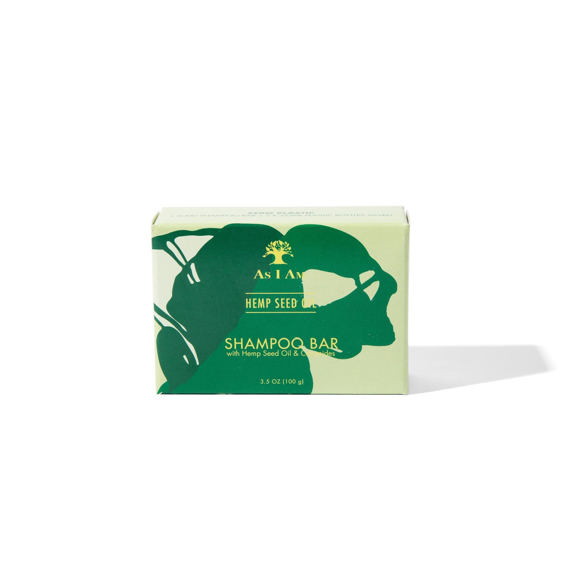 White Smoke As I Am Hemp Seed Oil Shampoo Bar - 3.5 ounce - with Ceramides, Calendula, Betaine, & Safflower - Made in USA