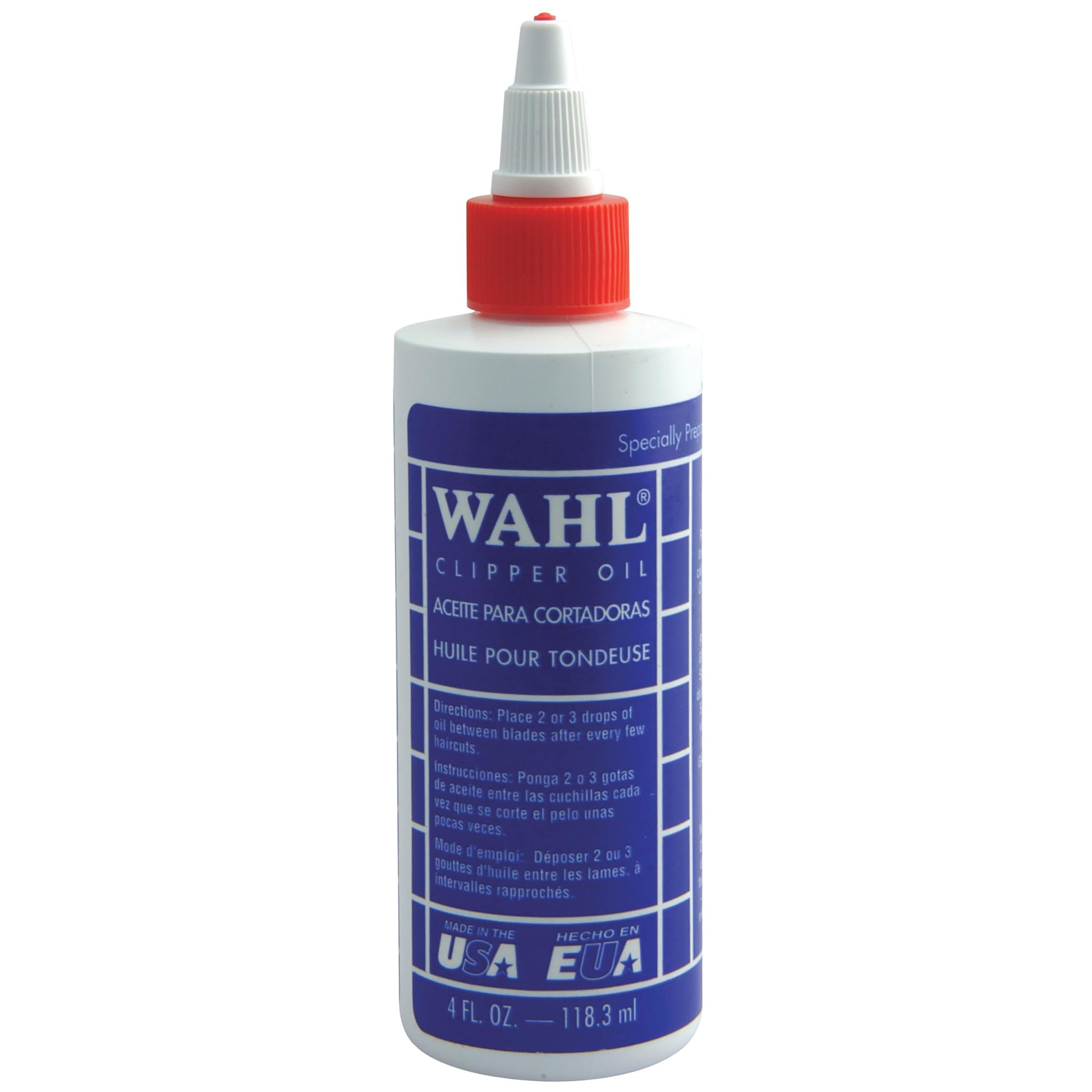 White Smoke Wahl Professional Clipper Oil, Lubricant for Clippers, Trimmers, and Blades, Extends Blade Life, Reduces Heat and Friction, 4 Fl Oz