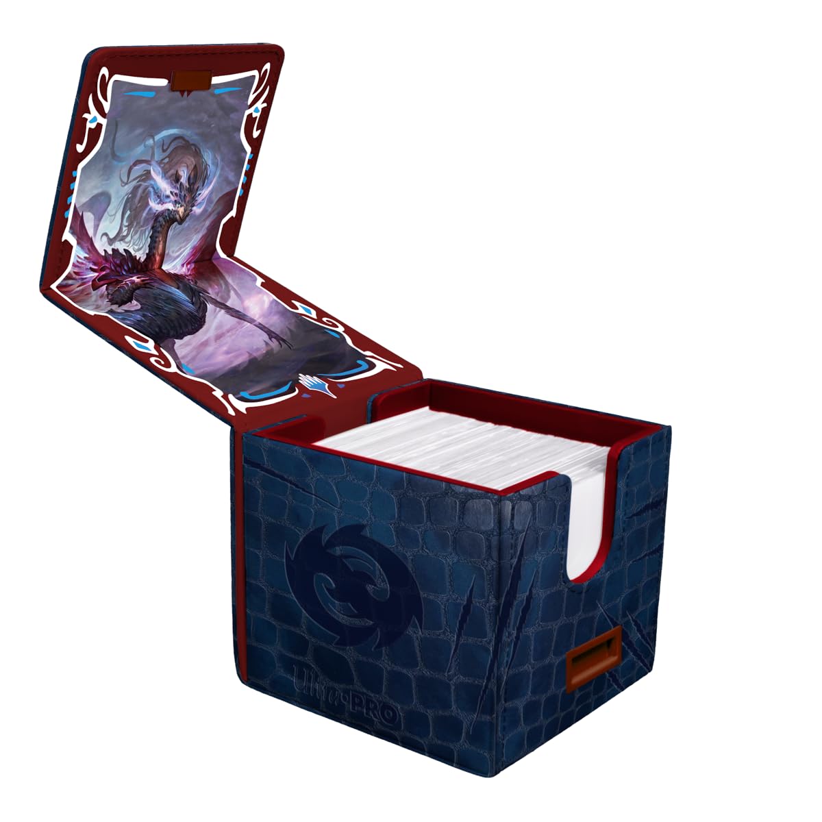 White Smoke Ultra Pro - Tarkir Dragonstorm Neriv, the Storm Front Premium Alcove Edge Deck Box for Magic: The Gathering | Premium Deck Box Dragon Scale Design Magnetic Closure Card Storage MTG Accessories