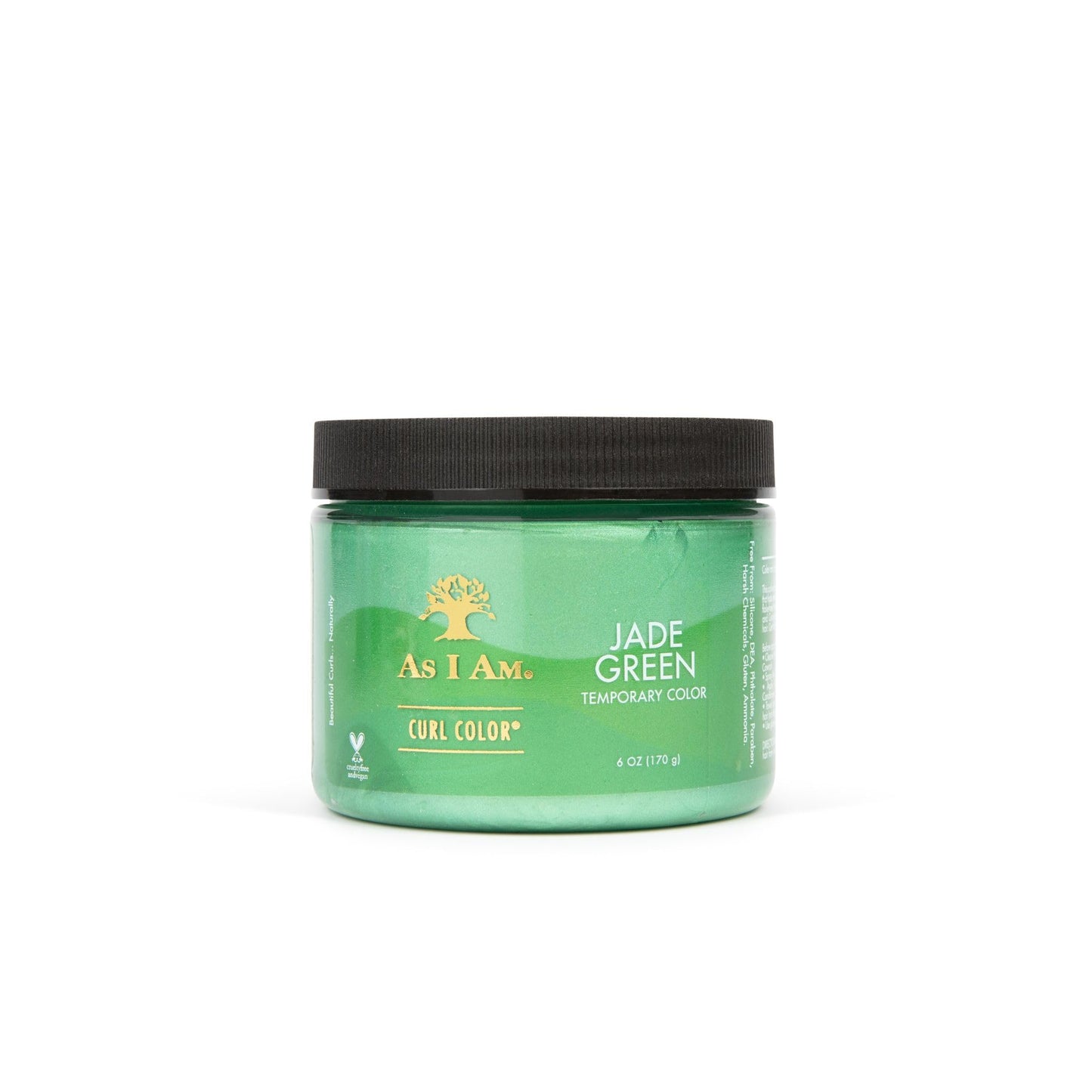 Dark Sea Green As I Am Curl Color - Jade Green - 6 ounce - Color & Curling Gel - Temporary Color - Medium Hold - Vegan & Cruelty Free