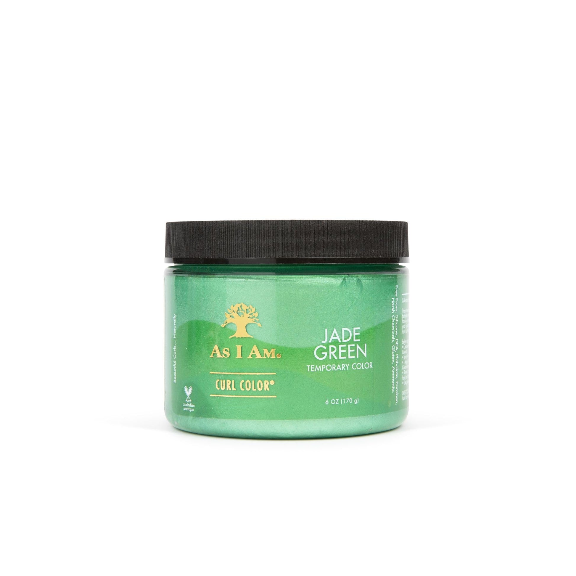 Dark Sea Green As I Am Curl Color - Jade Green - 6 ounce - Color & Curling Gel - Temporary Color - Medium Hold - Vegan & Cruelty Free