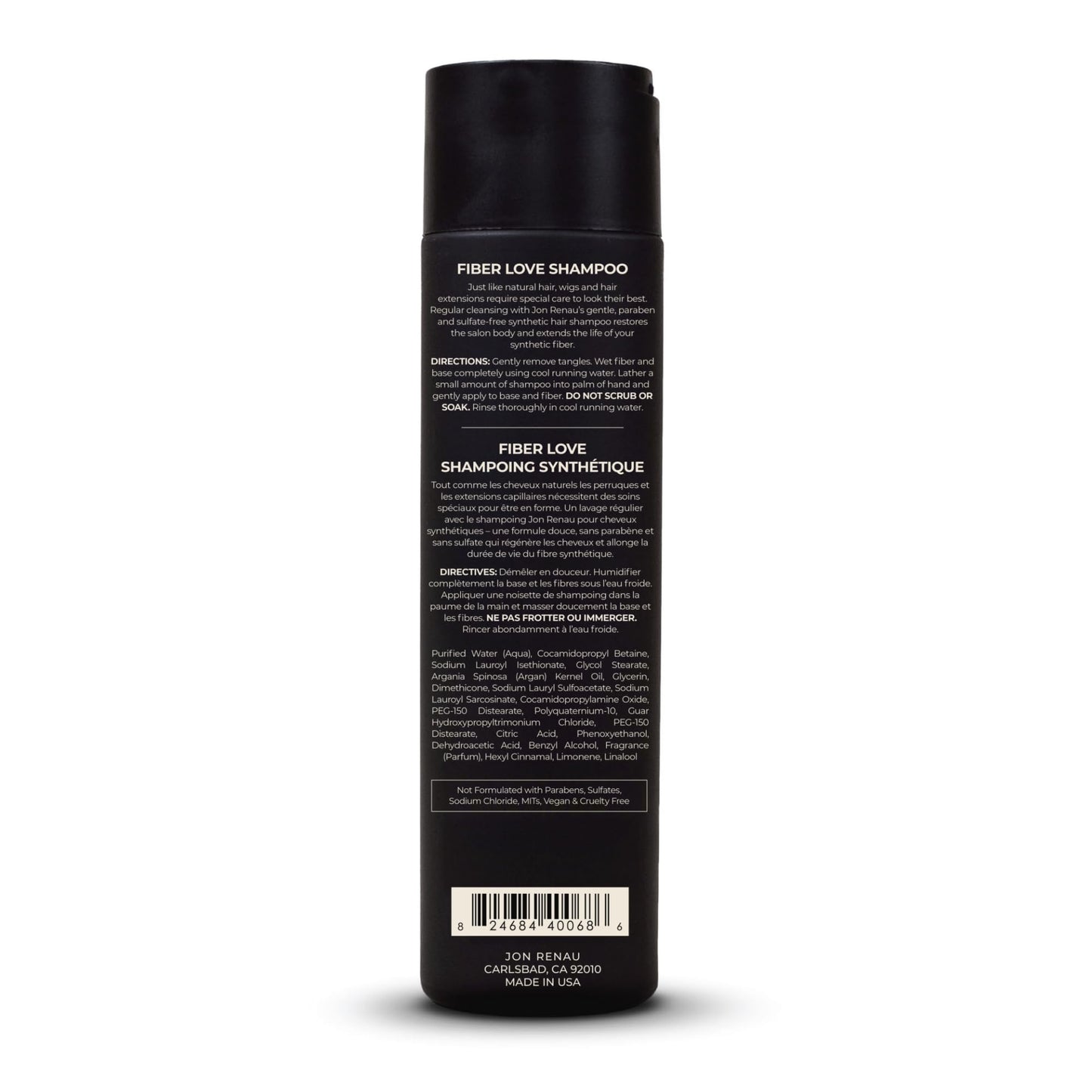 White Smoke Jon Renau Fiber Love Wig Care Bundle, Synthetic Wig Shampoo and Leave In Conditioning Spray, Sulfate and Paraben Free Wash and Detangling System for Synthetic Wigs and Hair Extensions