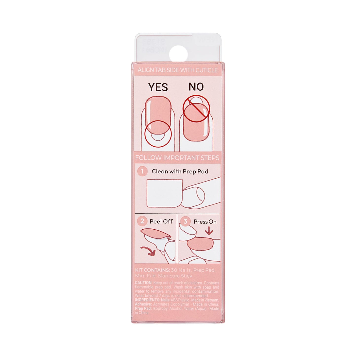 Light Pink Kiss Impress No Glue Mani Press On Nails, Bare but Better, 'Instinct', Pink, Short Size, Squoval Shape, Includes 30 Nails, Prep Pad, Instructions Sheet, 1 Manicure Stick, 1 Mini File