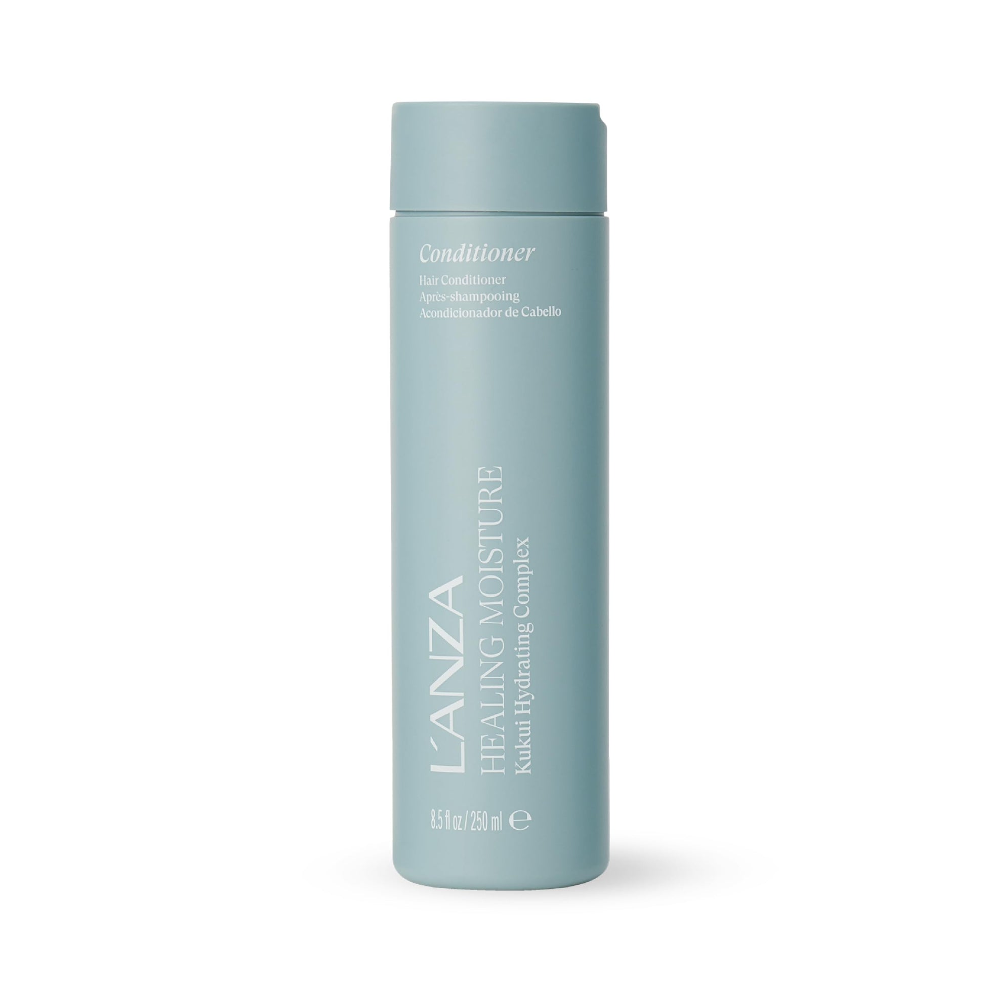 Gray L'ANZA Healing Moisture Kukui Nut Conditioner, Renews Strength, Replenishes Moisture, for a Perfect Silky Look,Suitable for All Hair Types (8.5 Fl Oz)