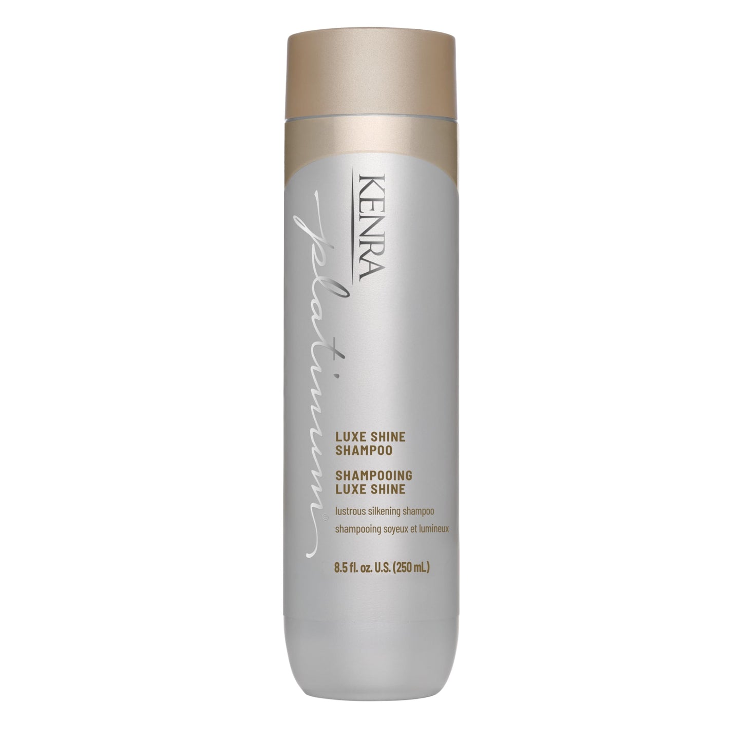 Dark Gray Kenra Platinum Luxe Shine Shampoo | High Shine | Smoothing Shampoo for Frizzy Hair | For Dull Hair | Sulfate Free | Color Safe 33.8oz