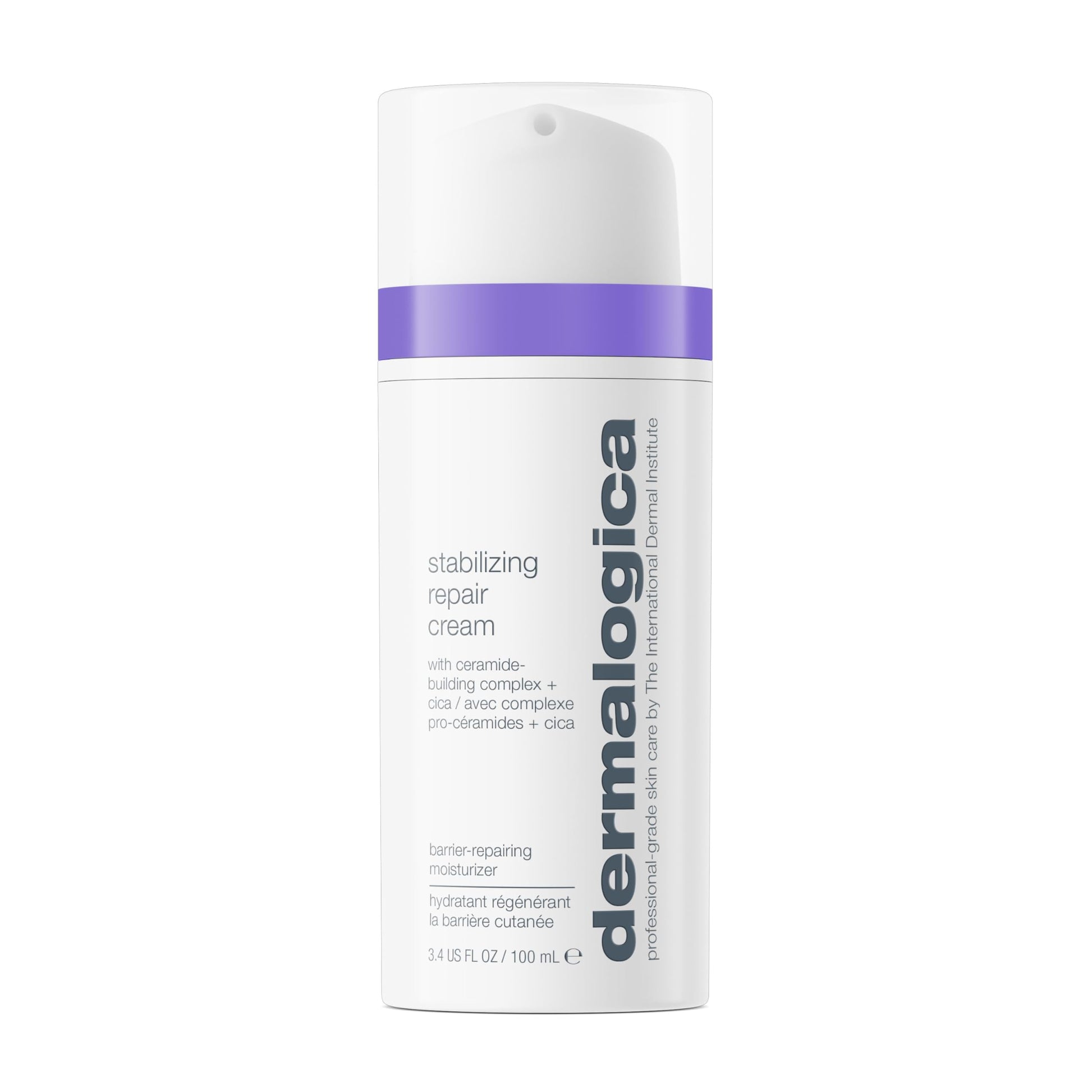 White Smoke Dermalogica Stabilizing Repair Cream, Face Moisturizer for Sensitive Skin with Cica - Strengthens, Soothes, and Repairs Skin Barrier, 3.4 fl oz
